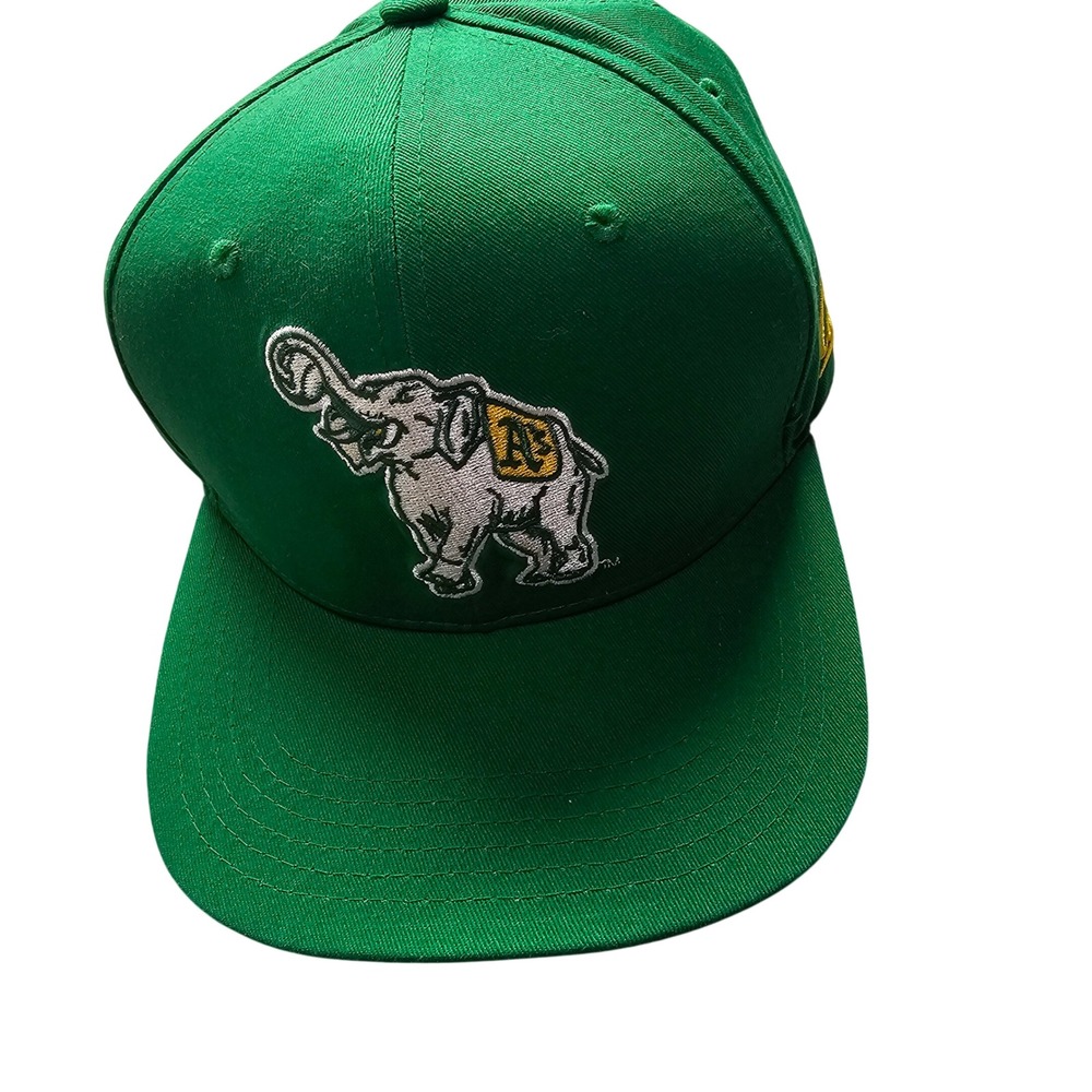 Oakland Athletics Success Brands Hat OSFM Green MLB Baseball Elephant Snapback